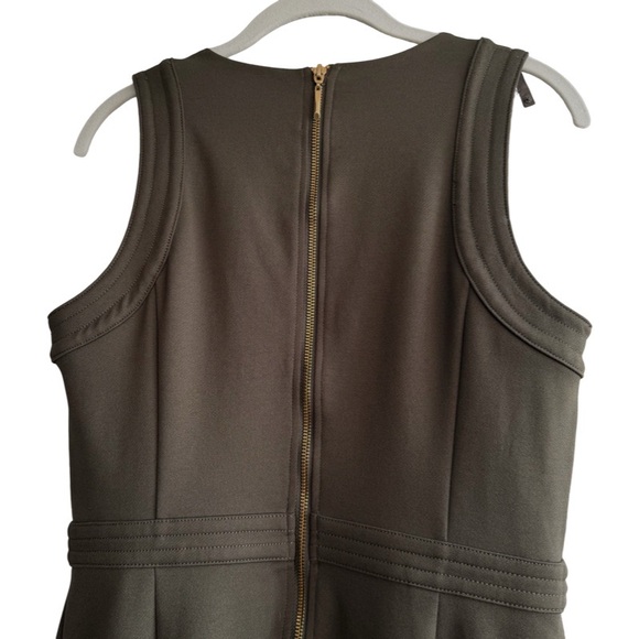 WHBM Luxe Stretch Sleeveless Button Detail Dress Sheath Sergeant Green Size 8 - Picture 11 of 16